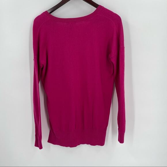 Gap bright pink vneck tunic sweater size XS - Picture 2 of 6